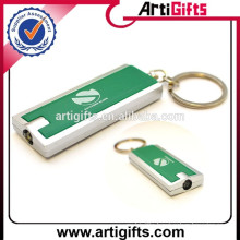 Promotion cheap zinc alloy keychain flashlight with logo